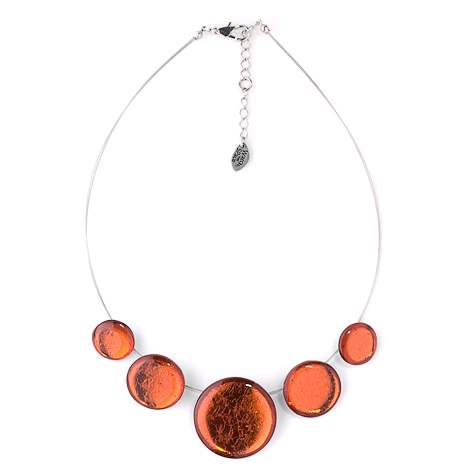 Orange Classic Round Necklace