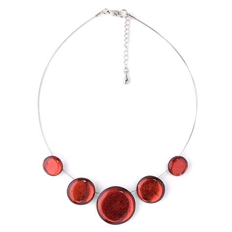 Red Classic Round Necklace