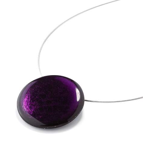 Purple Classic Round Pendant
