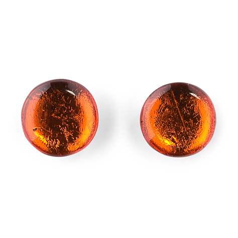 Orange Classic Round Stud Earrings | The Jewellery Stop
