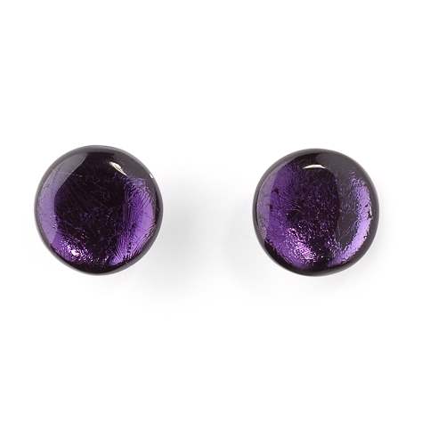 Purple Classic Round Stud Earrings | The Jewellery Stop