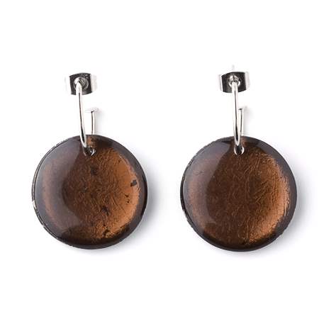 Chocolate Classic Round Creole Earrings | The Jewellery Stop