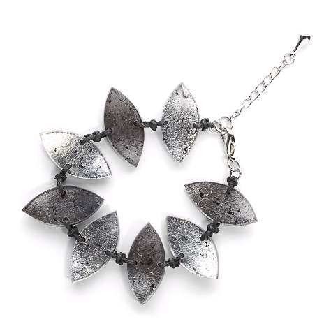 Black Leaf Waterfall Bracelet | The Jewellery Stop