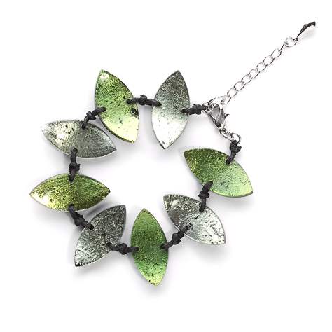 Green Leaf Waterfall Bracelet | The Jewellery Stop
