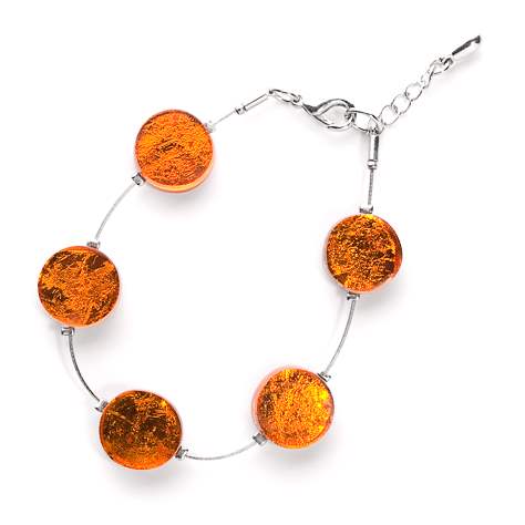 Orange Discs Bracelet | The Jewellery Stop