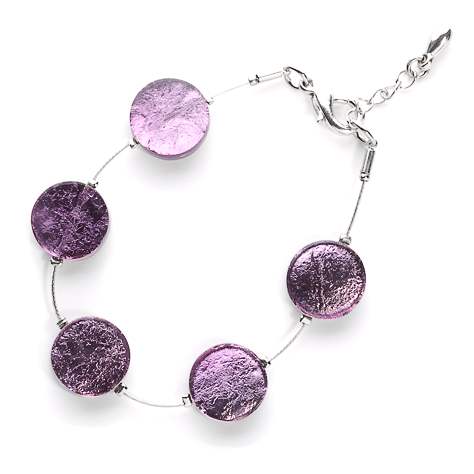 Purple Discs Bracelet | The Jewellery Stop