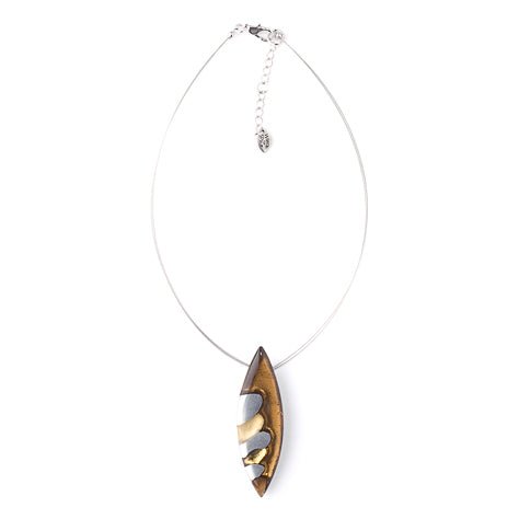 Bronze Pointed Pebble Pendant | The Jewellery Stop