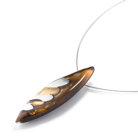 Bronze Pointed Pebble Pendant | The Jewellery Stop