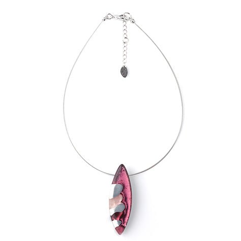 Pink Pointed Pebble Pendant | The Jewellery Stop