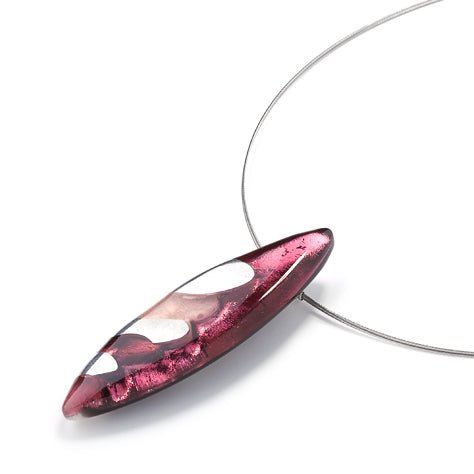 Pink Pointed Pebble Pendant | The Jewellery Stop