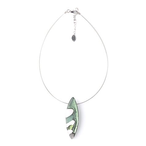 Sage Pointed Pebble Pendant | The Jewellery Stop