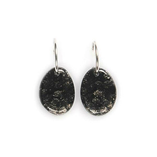 Black Causeway Creole Earrings | The Jewellery Stop