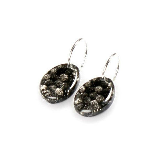 Black Causeway Creole Earrings | The Jewellery Stop