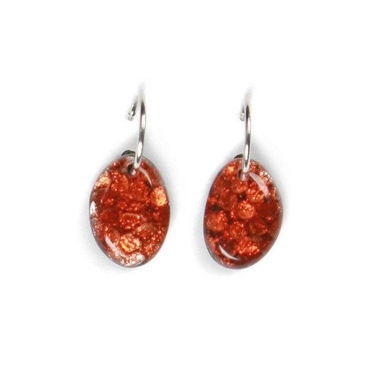 Orange Causeway Creole Earrings | The Jewellery Stop