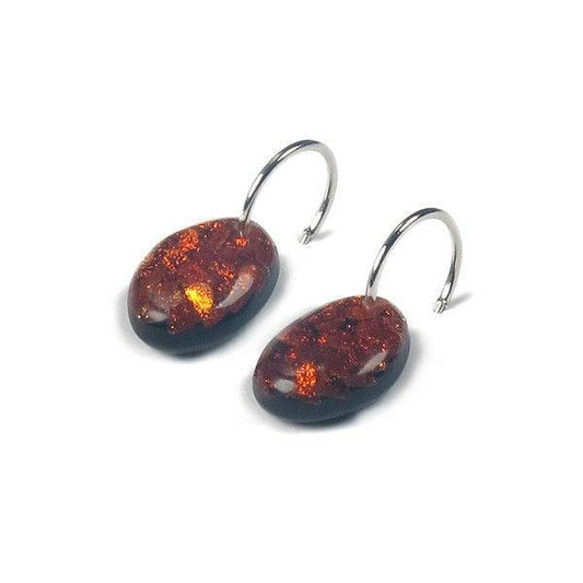 Orange Causeway Creole Earrings | The Jewellery Stop