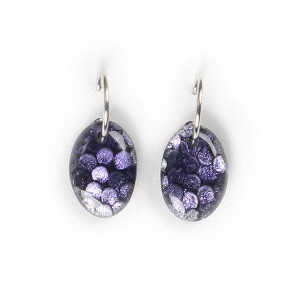 Purple Causeway Creole Earrings | The Jewellery Stop