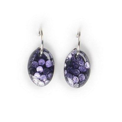 Purple Causeway Creole Earrings | The Jewellery Stop