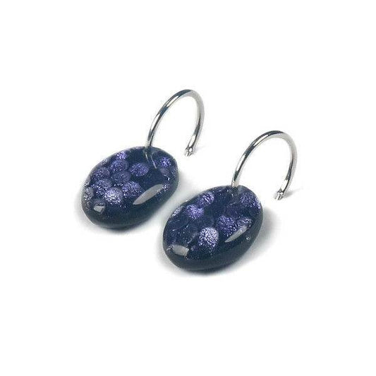 Purple Causeway Creole Earrings | The Jewellery Stop