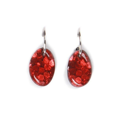 Red Causeway Creole Earrings | The Jewellery Stop