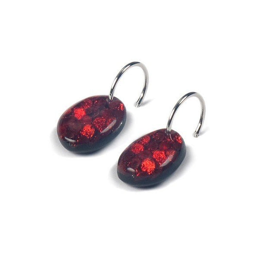 Red Causeway Creole Earrings | The Jewellery Stop