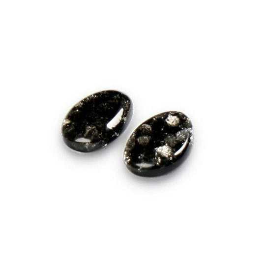 Black Causeway Stud Earrings | The Jewellery Stop