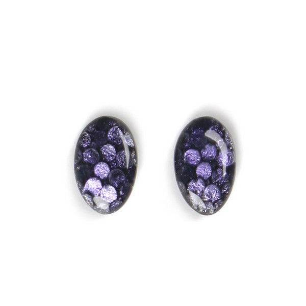Purple Causeway Stud Earrings | The Jewellery Stop