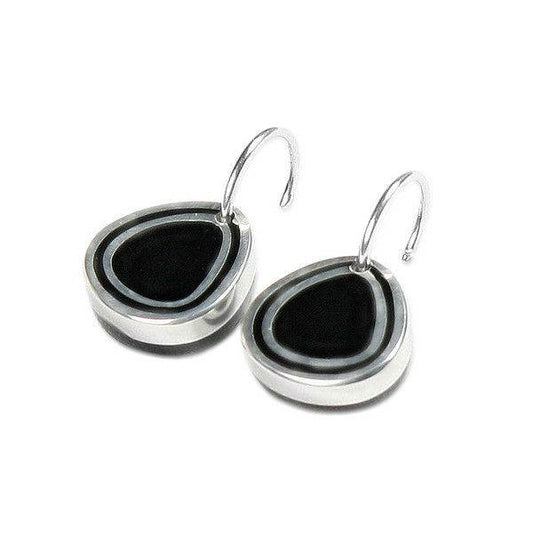 Black Natural Eclectic Creole Earrings | The Jewellery Stop
