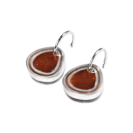 Brown Natural Eclectic Creole Earrings | The Jewellery Stop