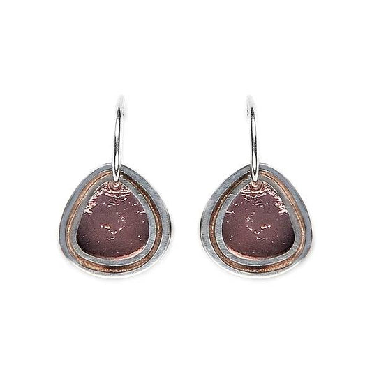 Mauve Natural Eclectic Creole Earrings | The Jewellery Stop