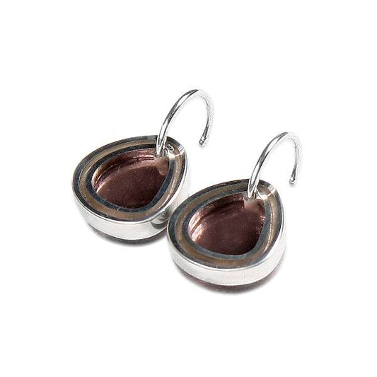 Mauve Natural Eclectic Creole Earrings | The Jewellery Stop