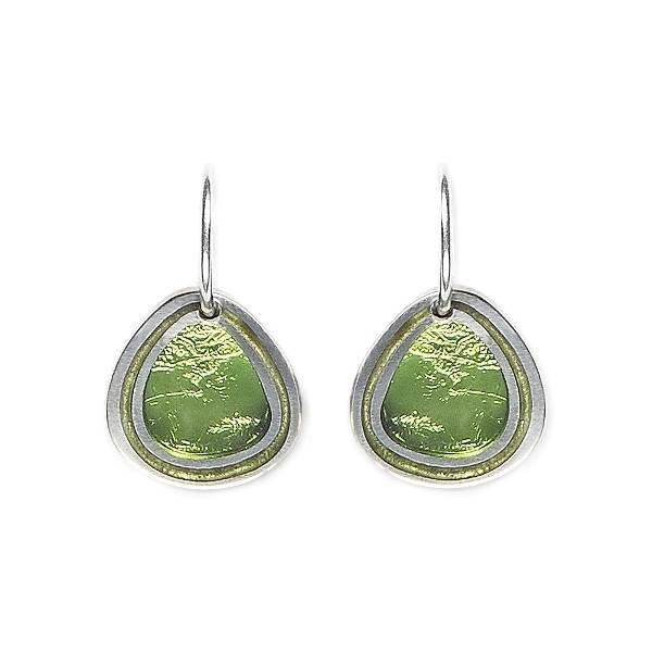 Moss Natural Eclectic Creole Earrings
