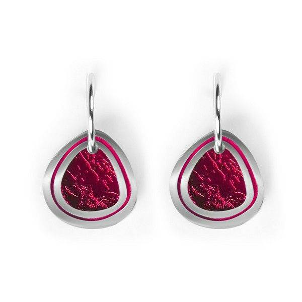 Pink Natural Eclectic Creole Earrings
