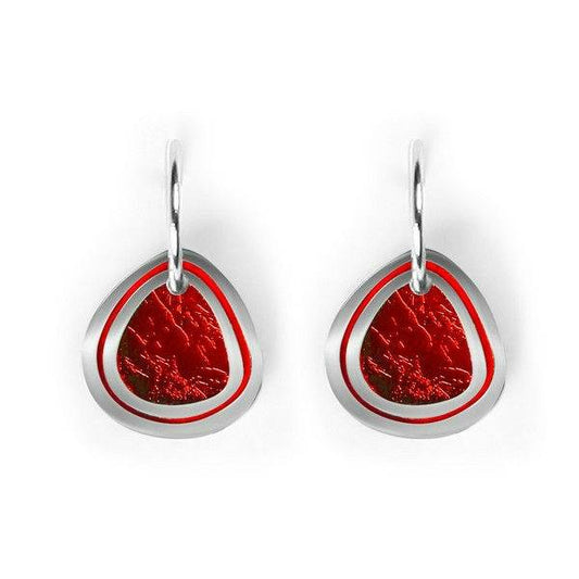 Red Natural Eclectic Creole Earrings | The Jewellery Stop
