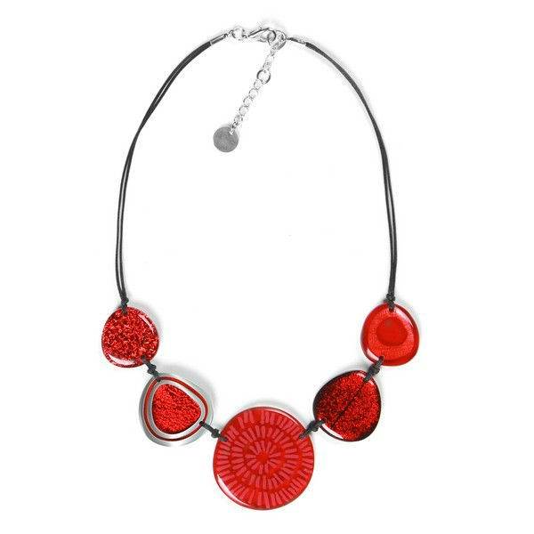 Red Natural Eclectic Necklace