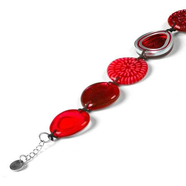 Red Natural Eclectic Bracelet