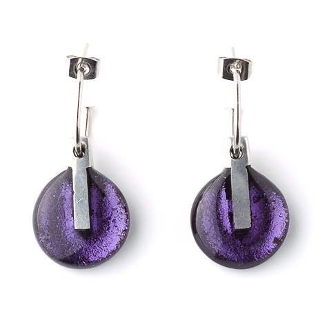 Purple Lollipop Creole Earrings | The Jewellery Stop