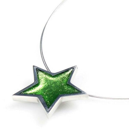 Green Pewter Star Pendant