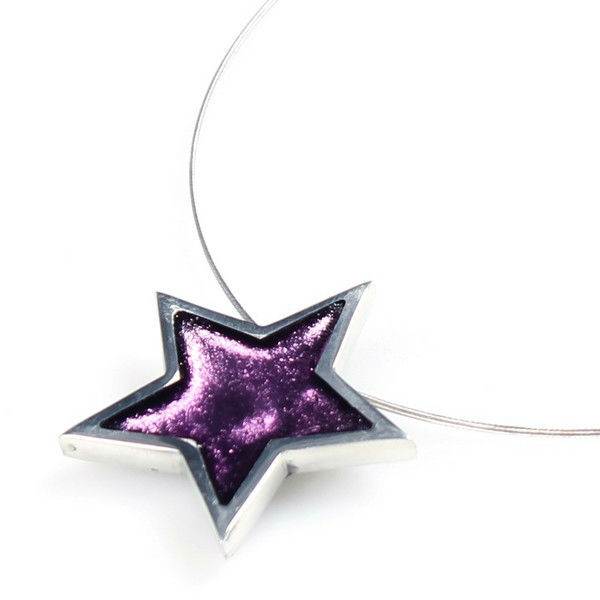 Purple Pewter Star Pendant
