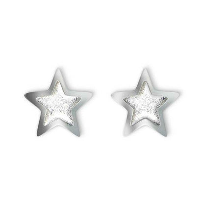 Silver Pewter Star Stud Earrings | The Jewellery Stop