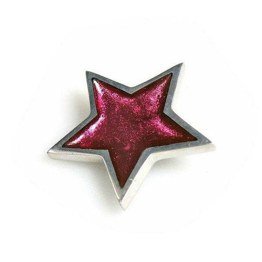 Pink Pewter Star Brooch | The Jewellery Stop