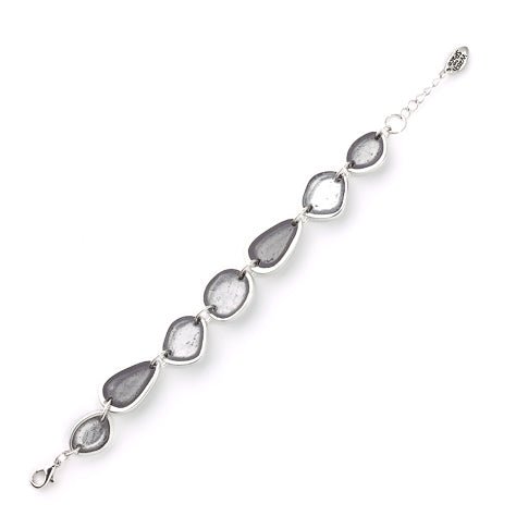 Black Pewter Pebble Bracelet | The Jewellery Stop