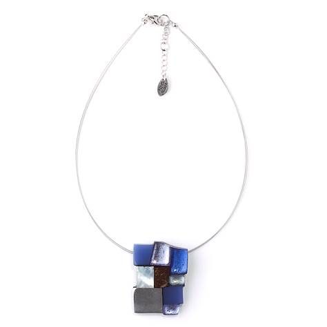 Indigo Mosaic Square Classic Pendant | The Jewellery Stop