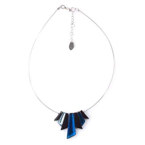 Navy Deco Small Necklace