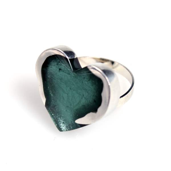 Mint Rough Heart Ring | The Jewellery Stop
