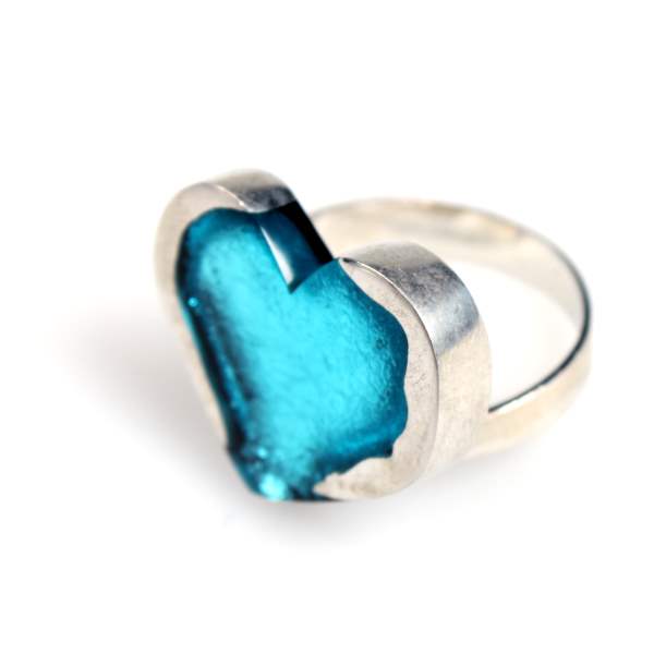 Turquoise Rough Heart Ring | The Jewellery Stop