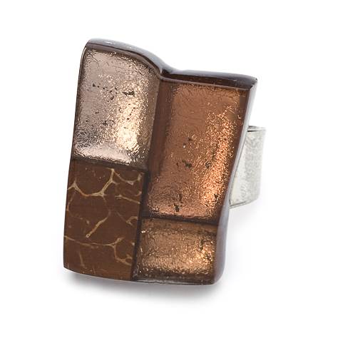 Biscuit Mosaic Square Ring | The Jewellery Stop