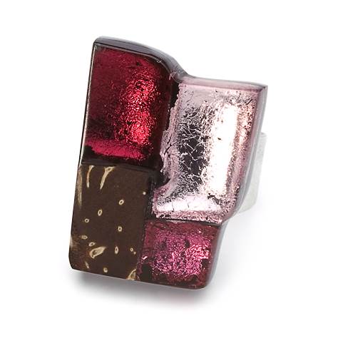 Pink Mosaic Square Ring | The Jewellery Stop