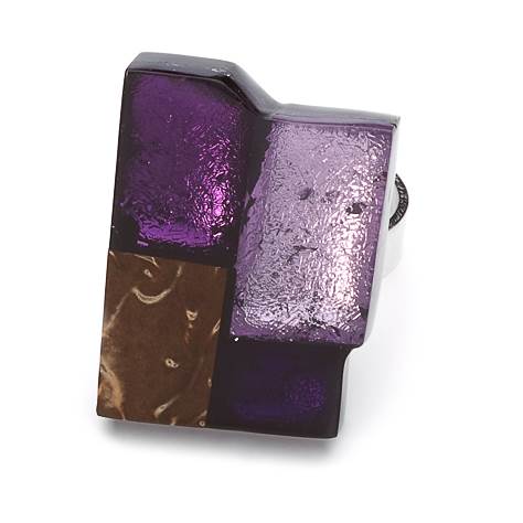 Purple Mosaic Square Ring | The Jewellery Stop