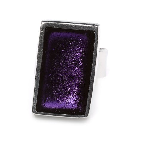 Purple Pewter Frame Ring | The Jewellery Stop
