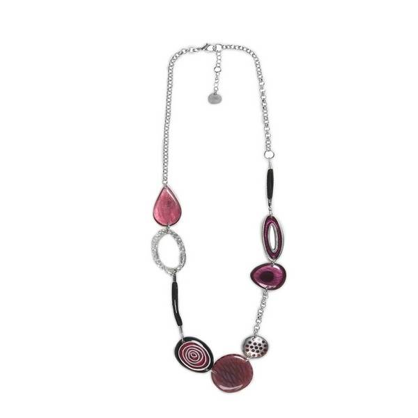 Berry Natural Eclectic Long Necklace